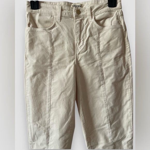 L'AGENCE Jyothi Velvet High Rise Split-Ankle Jeans Champagne Womens Sz 25 NWOT - Picture 6 of 10